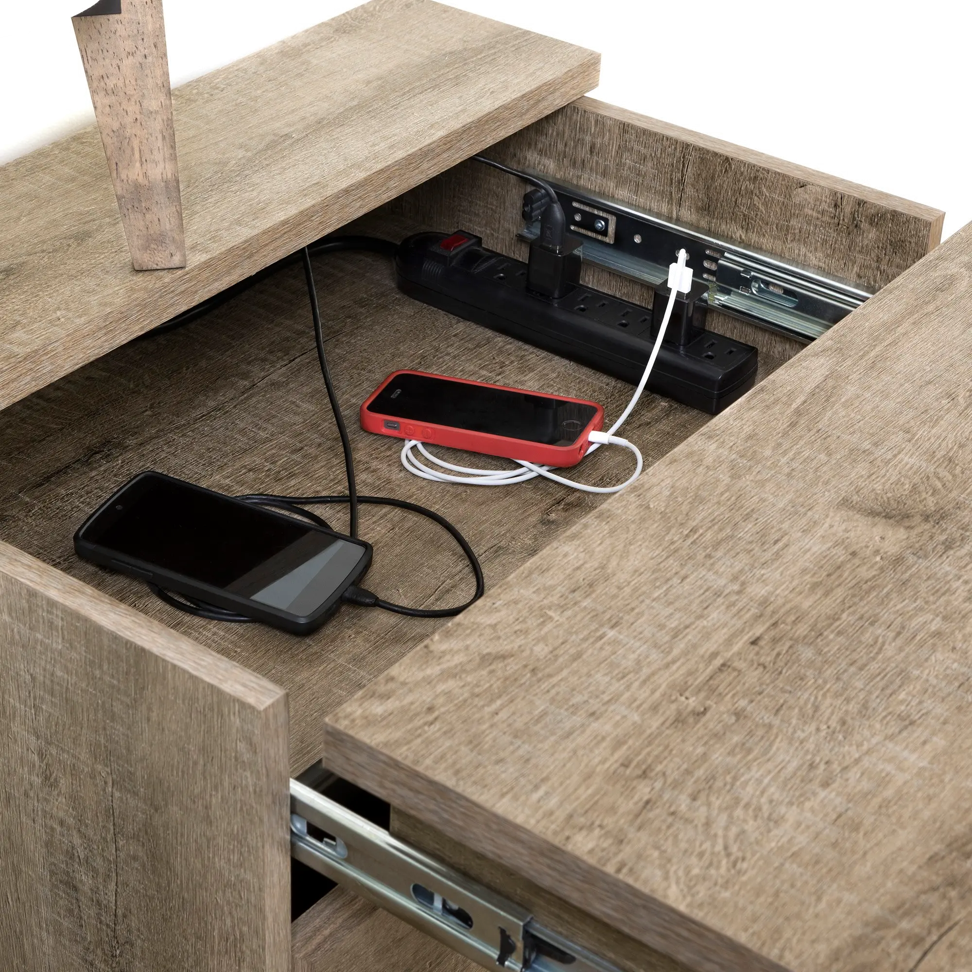 10555 Versa Weathered Oak Nightstand with Charging Station-3