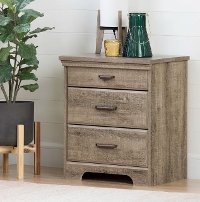 10555 Weathered Oak Nightstand with Charging Station - Versa