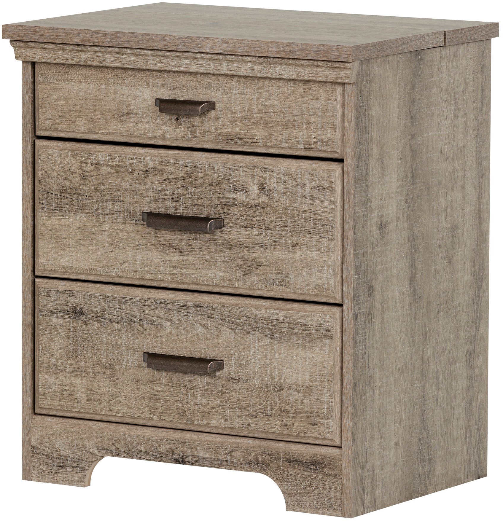 10555 Weathered Oak Nightstand with Charging Station - Versa-4