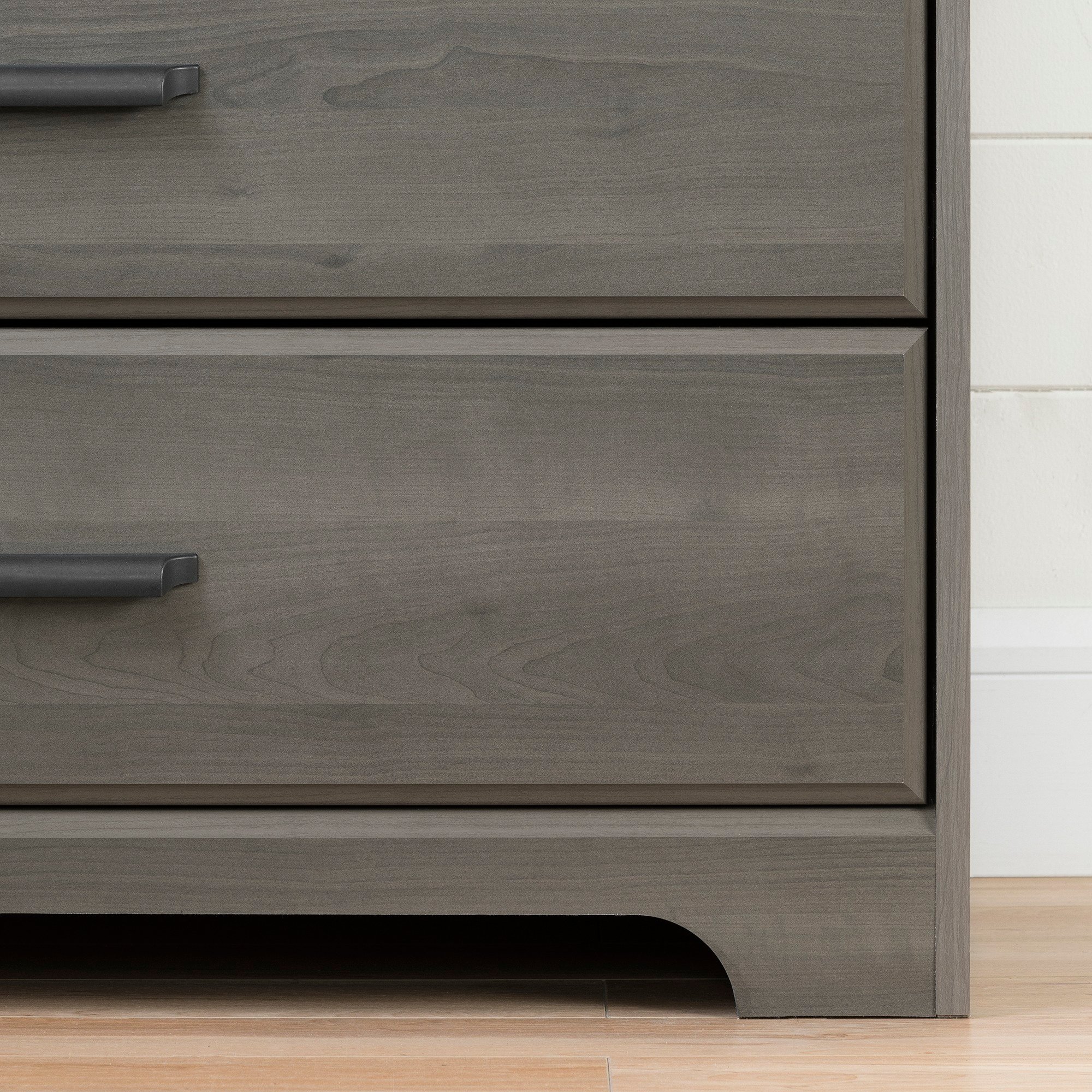 10556 Gray Maple Nightstand with Charging Station - Versa-2