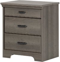 10556 Gray Maple Nightstand with Charging Station - Versa-4