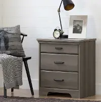 10556 Versa Gray Maple Nightstand with Charging Station