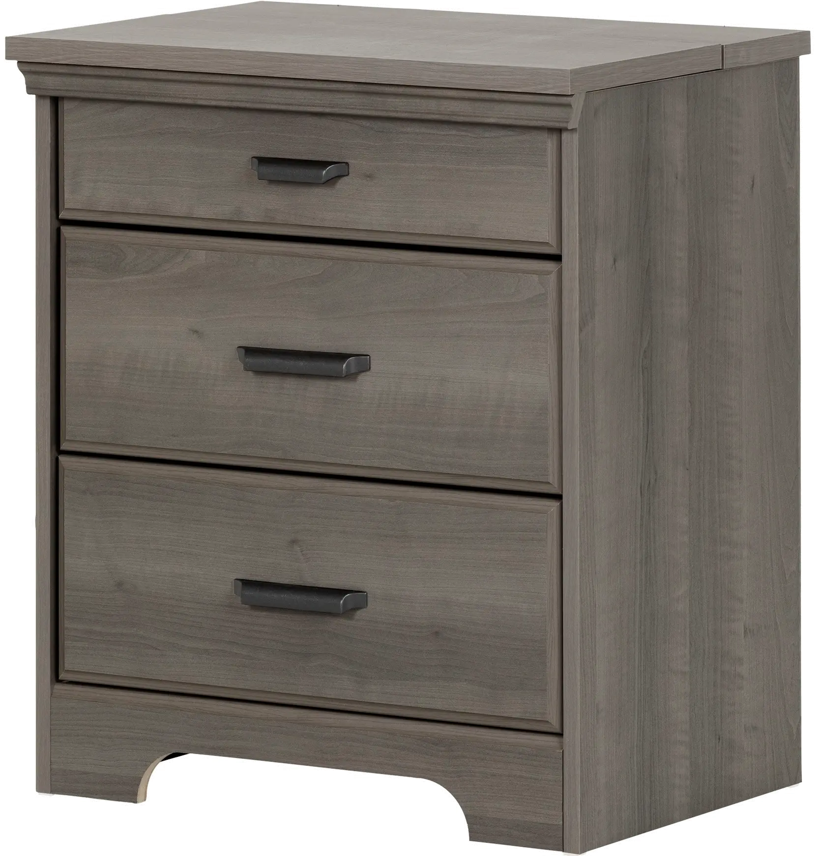 10556 Versa Gray Maple Nightstand with Charging Station-4