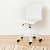 100206 Modern White Office Chair with Quilted Seat - Annexe