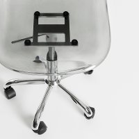 100214 Clear Smoked Gray Acrylic Office Chair with Wheels - Annexe-4
