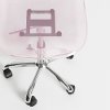 100237 Clear Pink Acrylic Office Chair with Wheels - Annexe-2