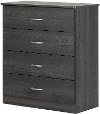 10685 Gray Oak 4-Drawer Chest - Libra