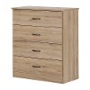 10686 Rustic Oak 4-Drawer Chest - Libra