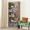 10690 Five-Shelf Rustic Oak Bookcase - Axess