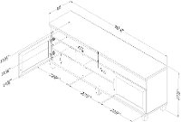 10562 Gray Maple TV Stand up to 70 Inch - Adrian-5