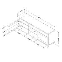 10563 Black Oak TV Stand up to 70 Inch - Adrian-4