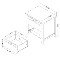 10253 Weathered Oak 2-Drawer Nightstand - Lionel-5