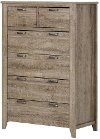 10254 Weathered Oak 6-Drawer Chest of Drawers - Lionel