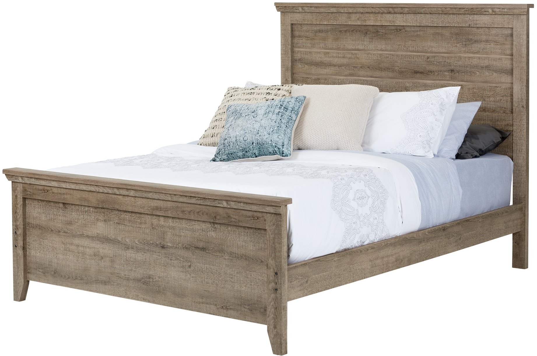 10256 Weathered Oak 60 Inch Queen Bed - Lionel-2