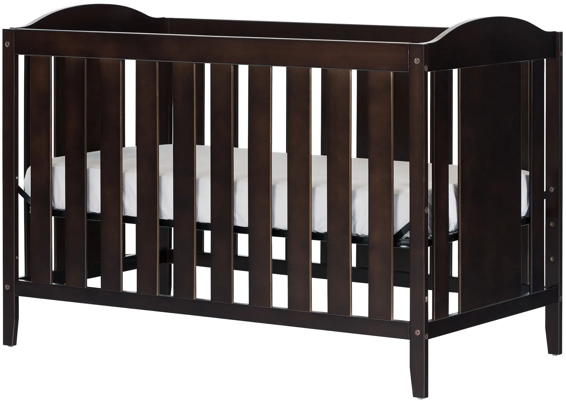 3559350 Espresso 2-in-1 Crib with Toddler Rail - Angel-1