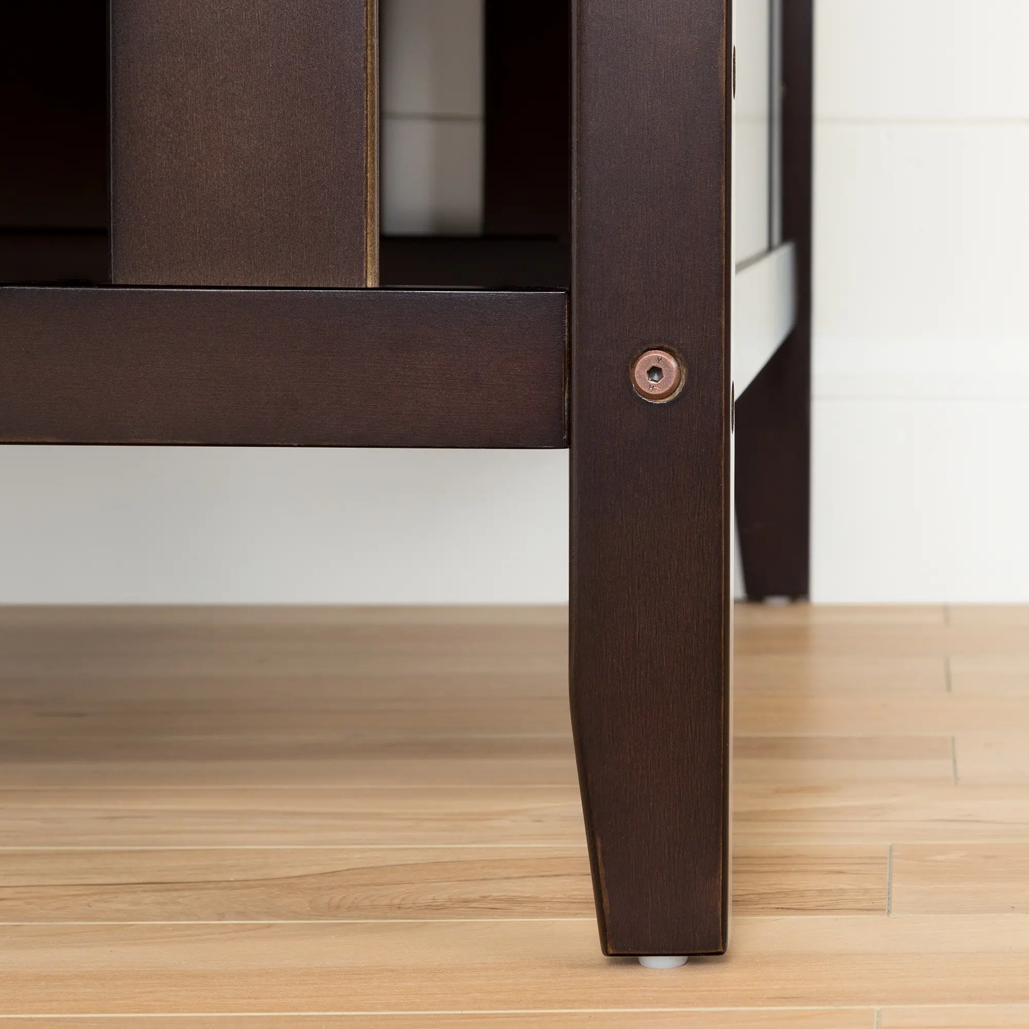 3559350 Espresso 2-in-1 Crib with Toddler Rail - Angel-3