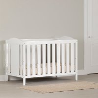 3580350 Pure White 2-in-1 Crib with Toddler Rail - Angel