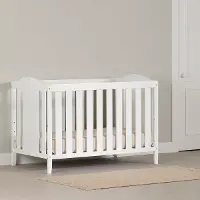 3580350 Pure White 2-in-1 Crib with Toddler Rail - Angel