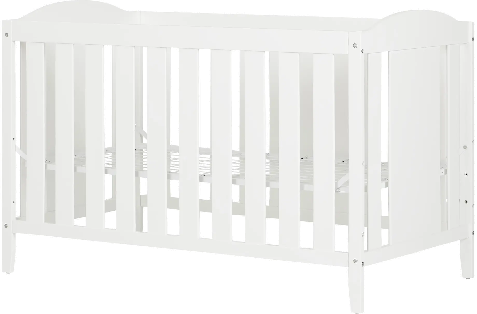 3580350 Pure White 2-in-1 Crib with Toddler Rail - Angel-2