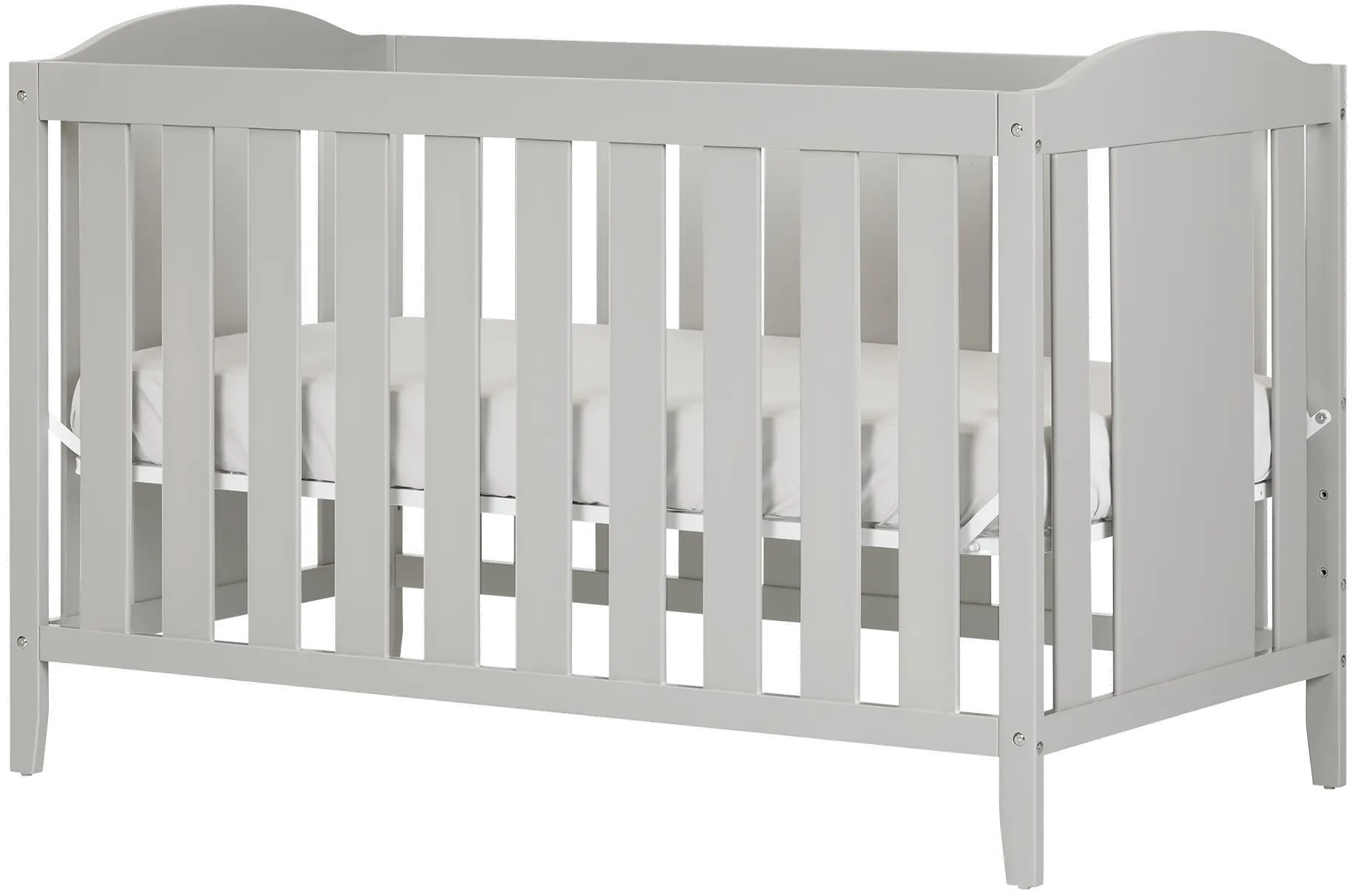 10590 Soft Gray 2-in-1 Crib with Toddler Rail - Angel-1
