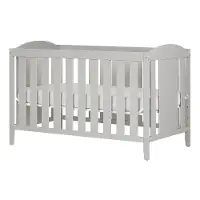 10590 Soft Gray 2-in-1 Crib with Toddler Rail - Angel