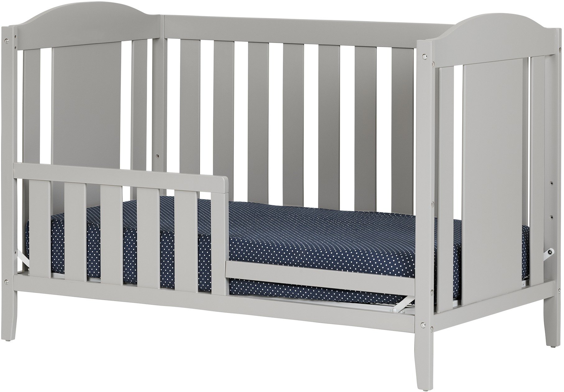 10590 Soft Gray 2-in-1 Crib with Toddler Rail - Angel-2