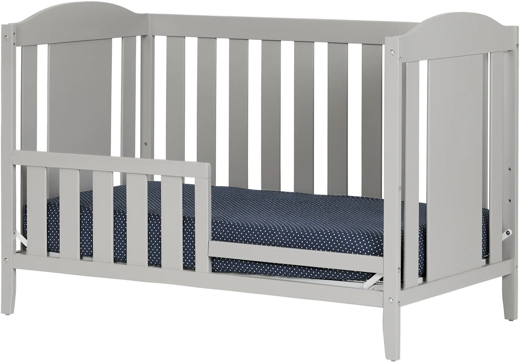 10590 Soft Gray 2-in-1 Crib with Toddler Rail - Angel-2
