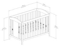 10590 Soft Gray 2-in-1 Crib with Toddler Rail - Angel-4