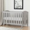 100257 Soft Gray Crib, Mattress & Toddler Rail - Angel-1