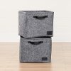 100268 Six-Shelf Weathered Oak and Black Bookcase with Baskets - Munich-3