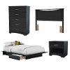 3107A4 Black 4 Piece Full Size Bedroom Set - Step One-2