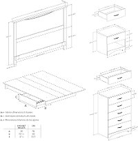 3107A4 Black 4 Piece Full Size Bedroom Set - Step One-4