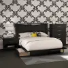 3107A4 Step One Black 4 Piece Full Size Bedroom Set - South Shore