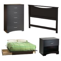 3159C4 Chocolate 4 Piece Full Size Bedroom Set - Step One-2