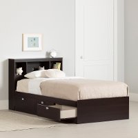3259B2 Chocolate Twin Storage Bed with 3 Drawers and Headboard - Spark-2