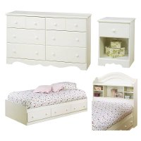 3210C4 White Wash 4 Piece Twin Bedroom Set - Summer Breeze-2