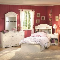 3210C4 White Wash 4 Piece Twin Bedroom Set - Summer Breeze-3
