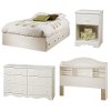 3210D4 White Wash 4 Piece Bedroom Set (Full Size) - Summer Breeze-2