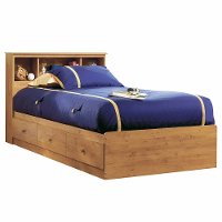 3432A2 Country Pine Twin Storage Bed and Headboard - Little Treasures-2
