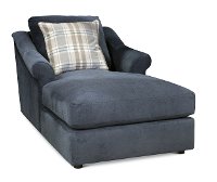 Casual Traditional Charcoal Gray Chaise - Gavin