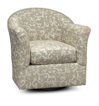 Casual Traditional Linen Swivel Glider - Gavin
