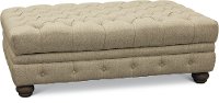 Traditional Otter Gray Storage Ottoman - Alston