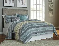 Culverbatch Warm Gray Rustic Casual Queen Headboard