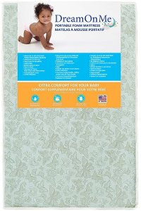 Dream On Me Two-Sided, Mini/Portable Crib Foam Mattress(3 Inch)