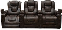 Brown Leather-Match 3 Piece Power Home Theater Seating - Big-Chief-2