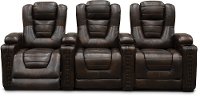 Brown Leather-Match 3 Piece Power Home Theater Seating - Big-Chief-3