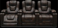 Brown Leather-Match 3 Piece Power Home Theater Seating - Big-Chief-6