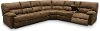 Mocha Brown 3 Piece Power Reclining Sectional Sofa - Parker Valley