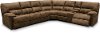 Mocha Brown 3 Piece Power Reclining Sectional Sofa - Parker Valley-2