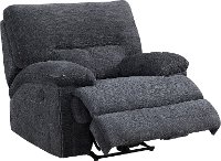 Charcoal Gray Power Recliner - Parker Valley